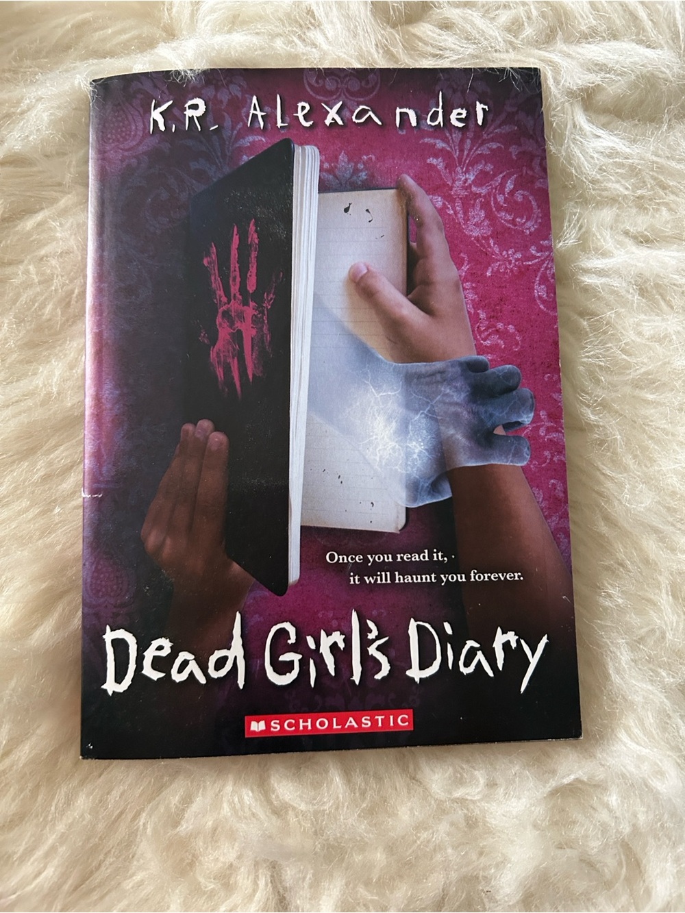 Scholastic Dead Girl's Diary — Purple and Black Illustrated Cover
